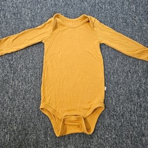 Kyte BABY Mustard Yellow Long Sleeve Ribbed One-Piece Bodysuit